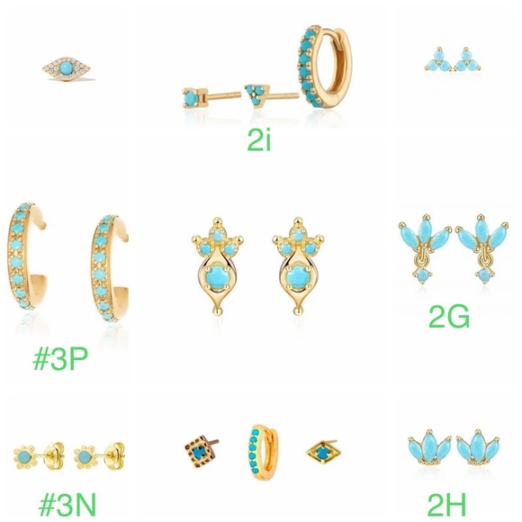 925 Sterling Silver Huggie Hoop Earrings Teal - Picture 2 of 16